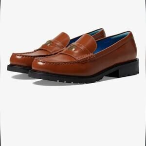 Free People Tan Leather Loafers